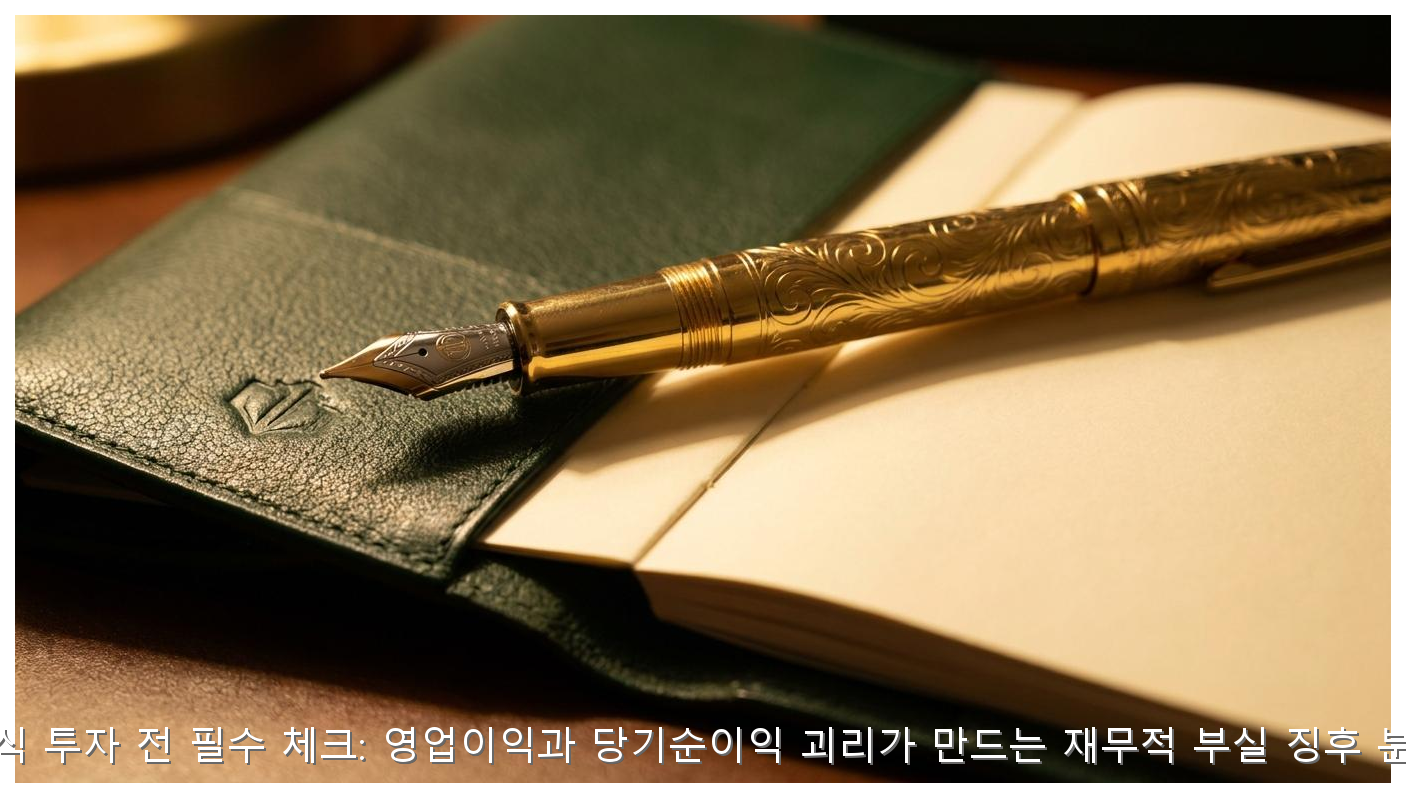 주식 투자 리스크 분석: 영업이익과 당기순이익 괴리의 비밀 핵심 안내 및 분석 인포그래픽 (3)