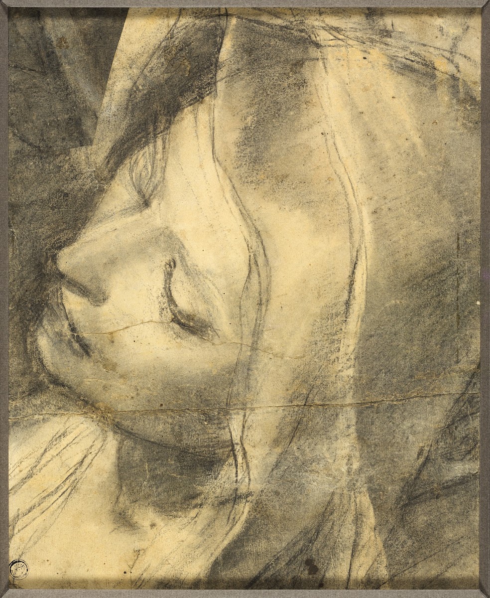 Head of the Swooning Virgin Study for the Deposition 1568 69