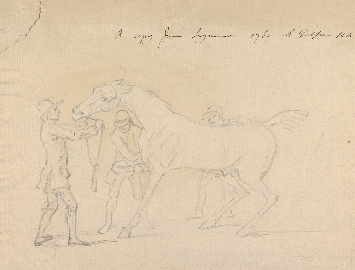 A Horse and Three Groomers 1760