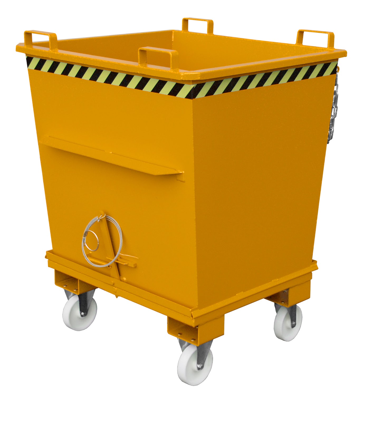 Bodemklepcontainer BKB 1000, gelakt, Geeloranje