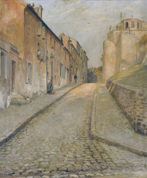 La rue Cortot à Montmartre vue de la rue des Saules 1898