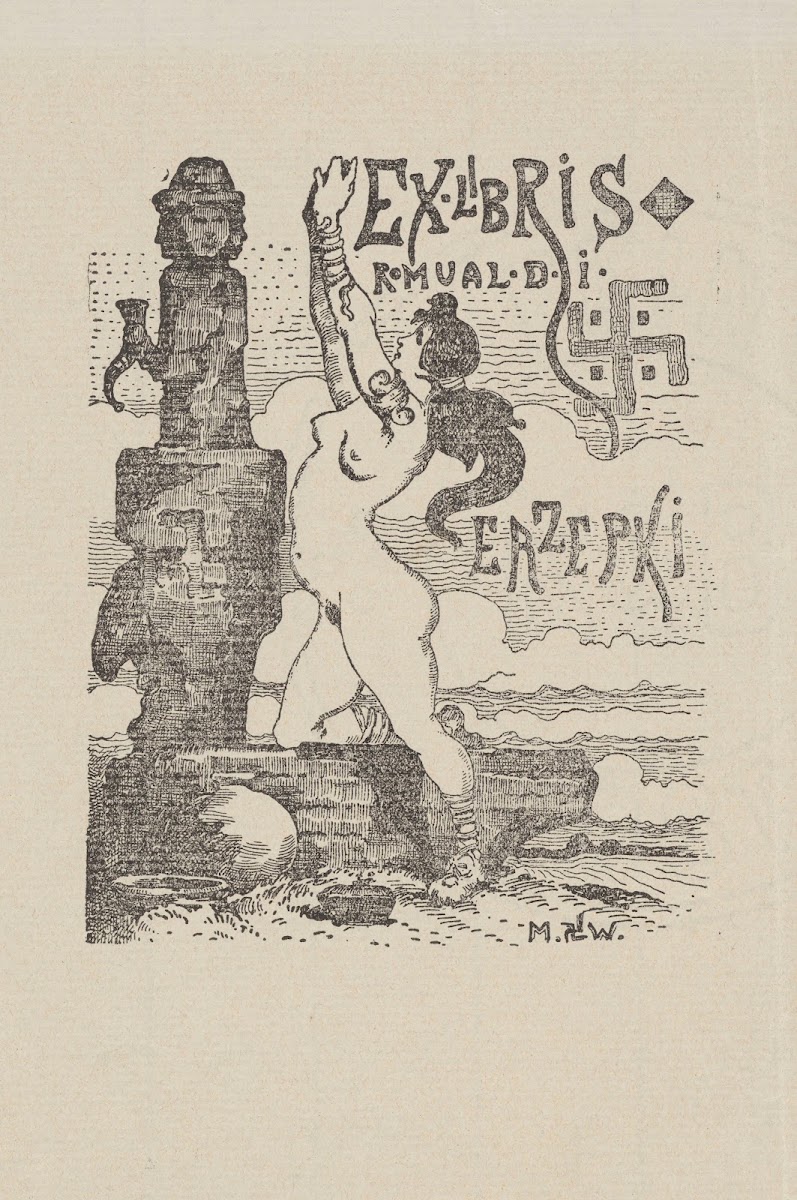 Bookplate of Romuald Erzepki 1920