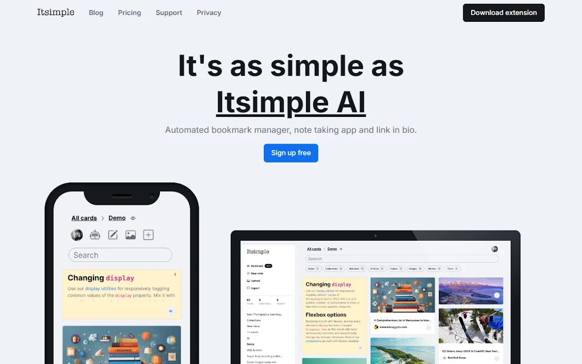Captura de Itsimple AI
