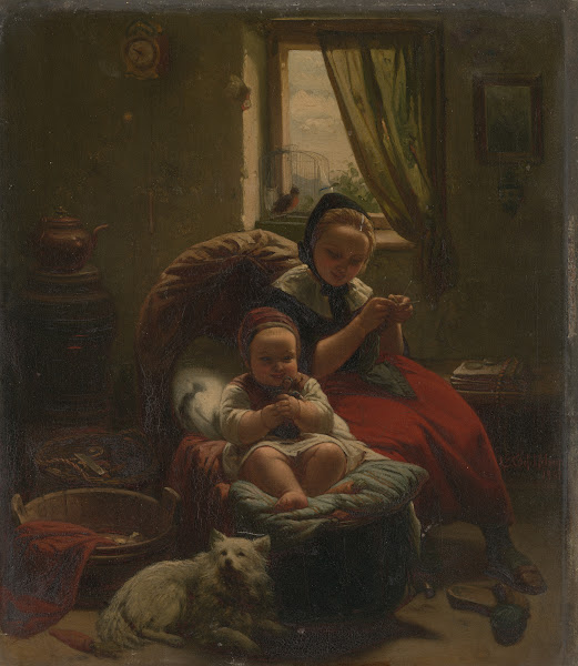 Kind in de wieg 1857