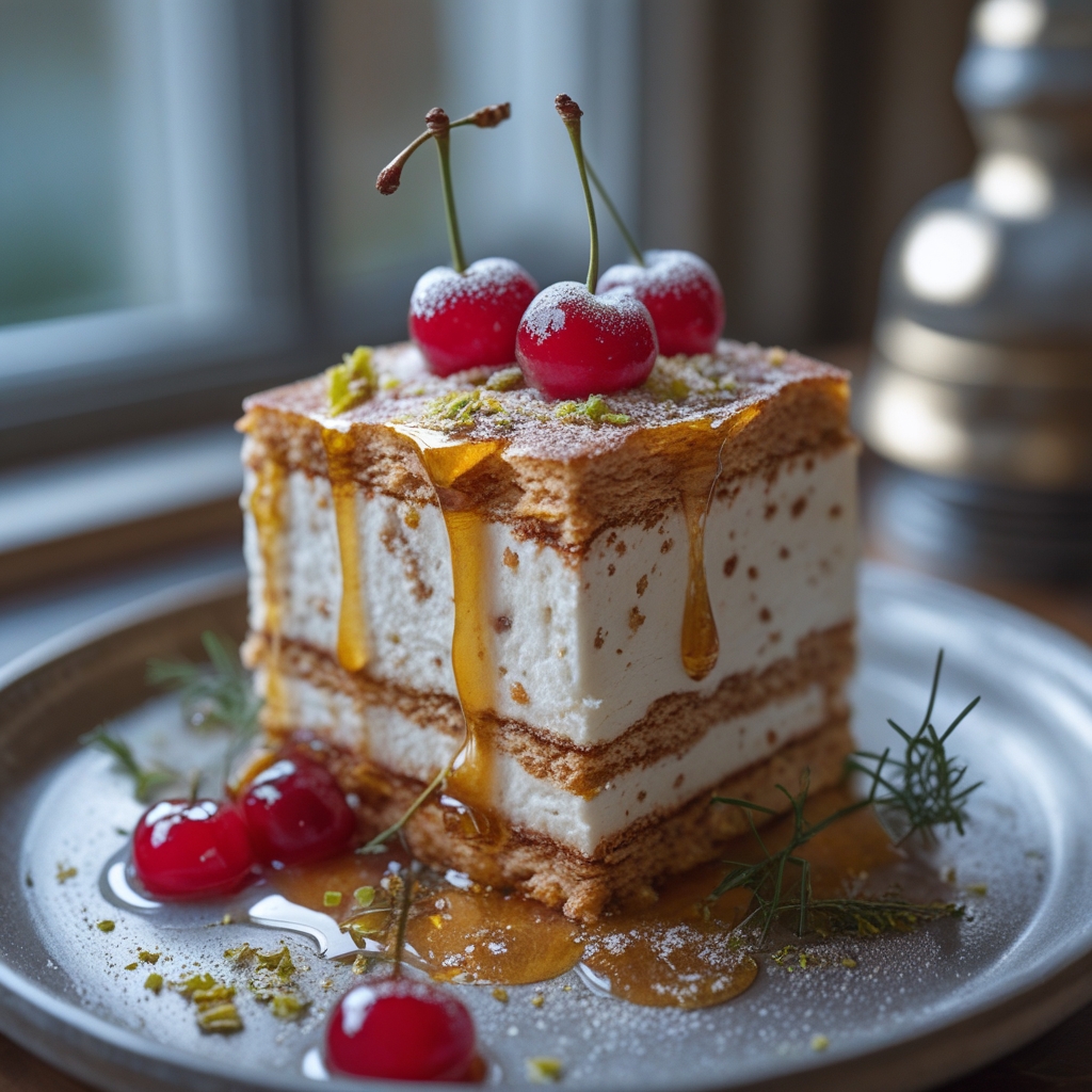 Cherry Amaretto Tiramisu – Elegant Dessert with a Fruity Twist (Easy Homemade Recipe) finished