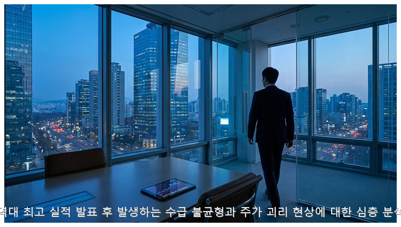 역대 최고 실적 발표 후 삼성전자 주가 하락 이유와 2026 수급 대응 전략 핵심 안내 및 분석 인포그래픽 (3)