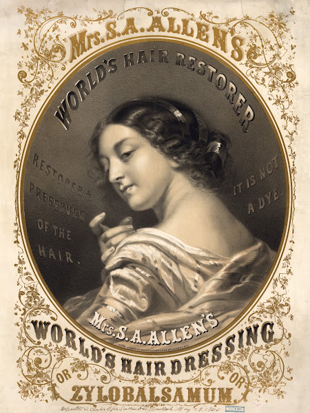 Mrs SA Allens worlds hair dressing or zylobalsamum 1860