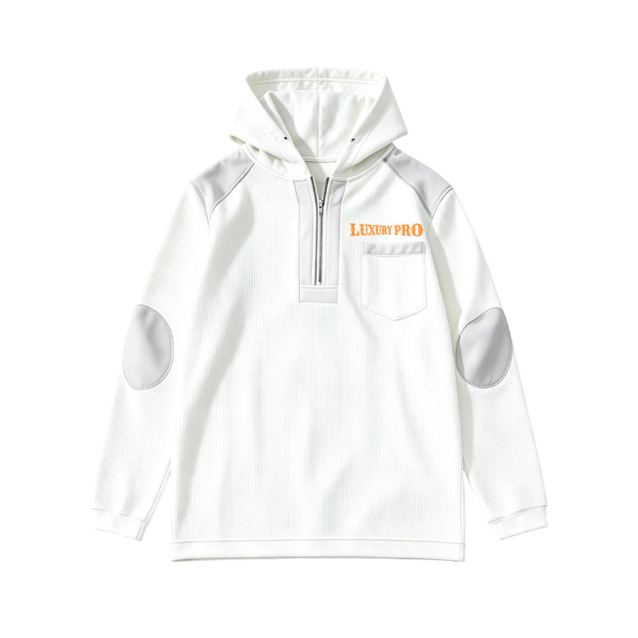 2D Raglan Sleeve Hooded Sweatshirt Spliced Style
