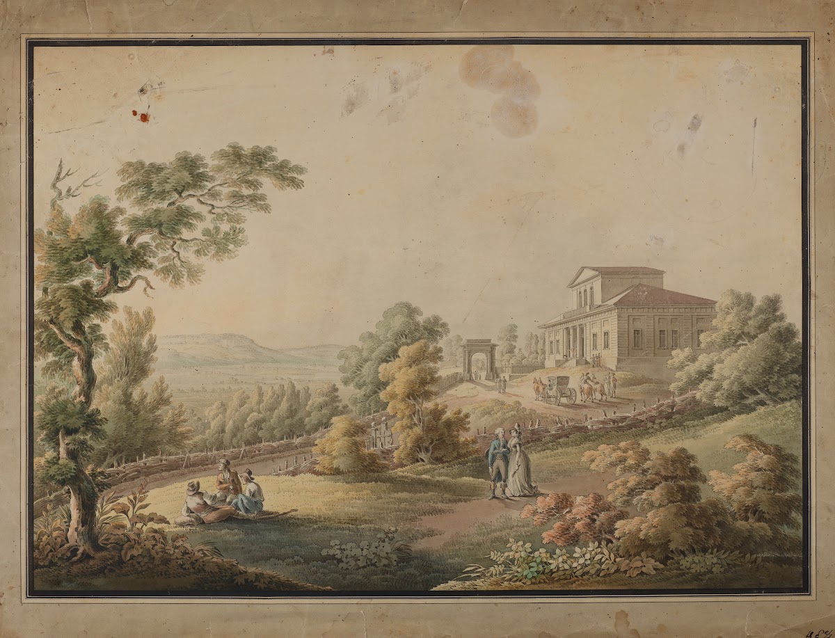 View of the manorial estate in Niegoszowice 1800