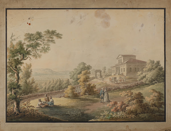 View of the manorial estate in Niegoszowice 1800