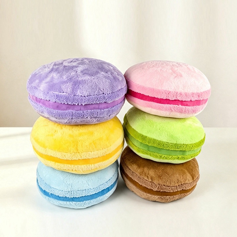 Round Plush Cushion, Macaron Colors