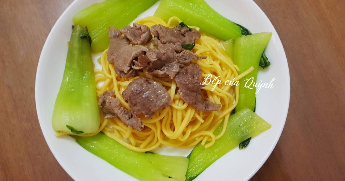 Mì trứng xào cải thìa