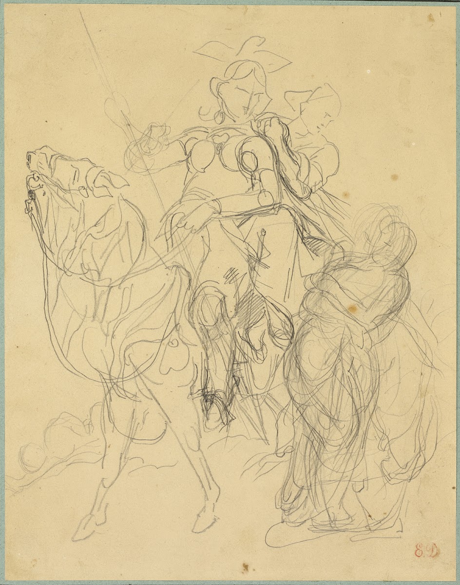 Study for Marphise and the Mistress of Pinabel c 1852