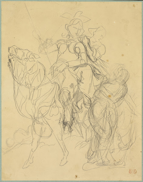 Study for Marphise and the Mistress of Pinabel c 1852