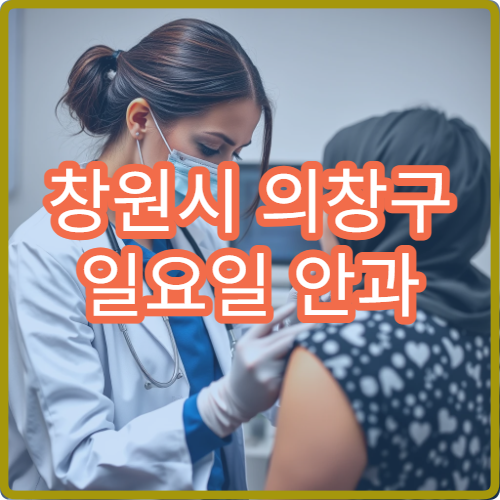 창원시 의창구 일요일 안과 진료 병원 다래끼 치료