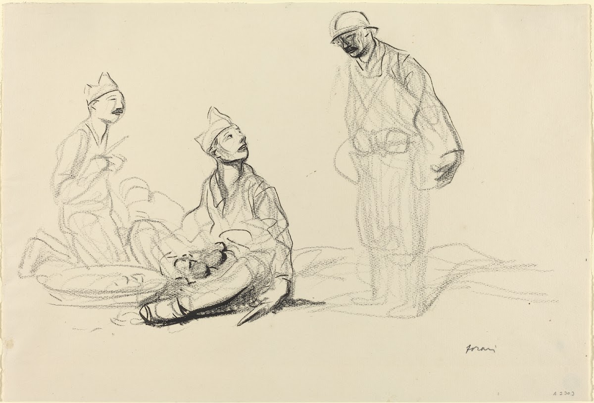Soldiers Preparing a Meal c 1914 1919