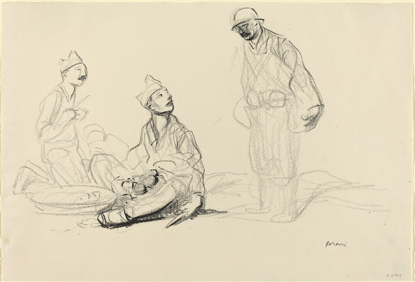 Soldiers Preparing a Meal c 1914 1919