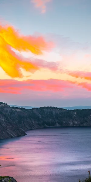 Crater Lake, Sunrise, Oregon, Caldera 4K Wallpaper Background