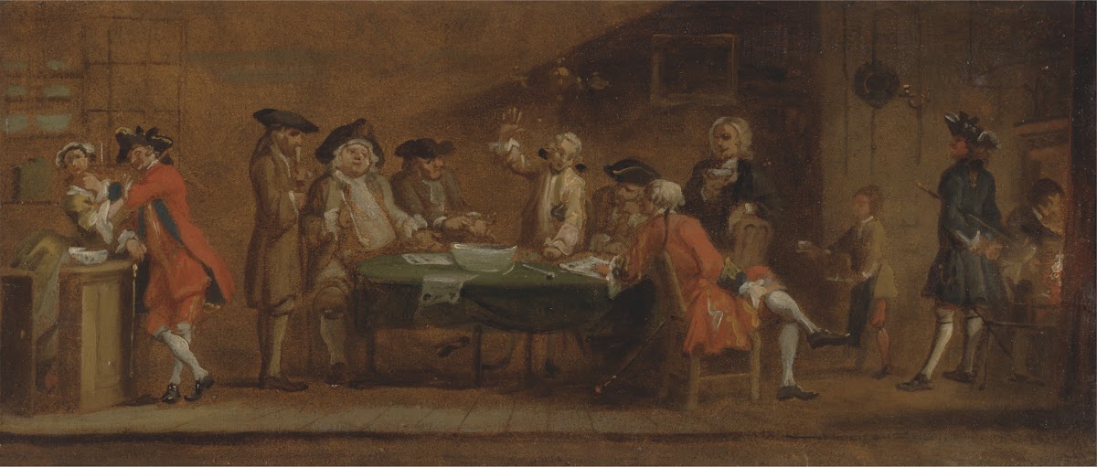 Figures in a Tavern or Coffee House