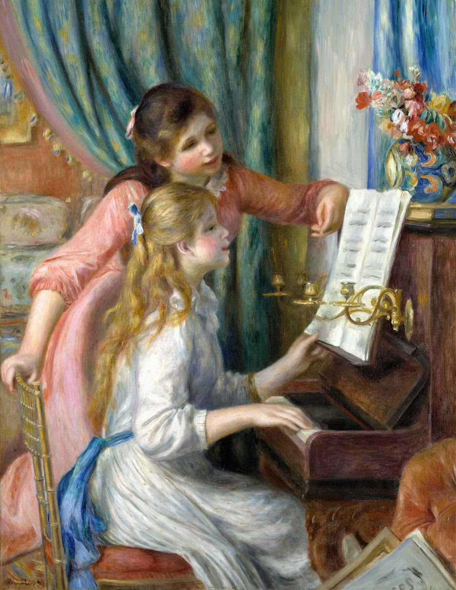 Two Young Girls at the Piano 1892