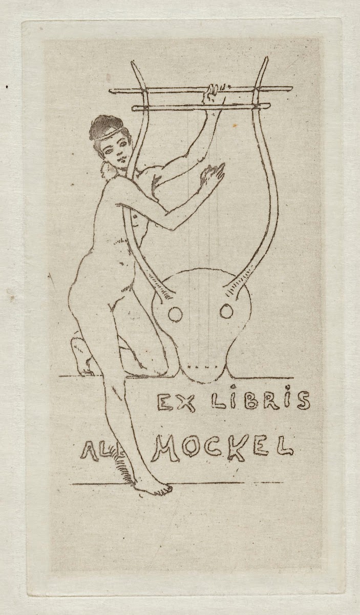 Bookplate of Alb Mockel 1900