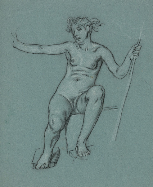 Female nude seated 1895