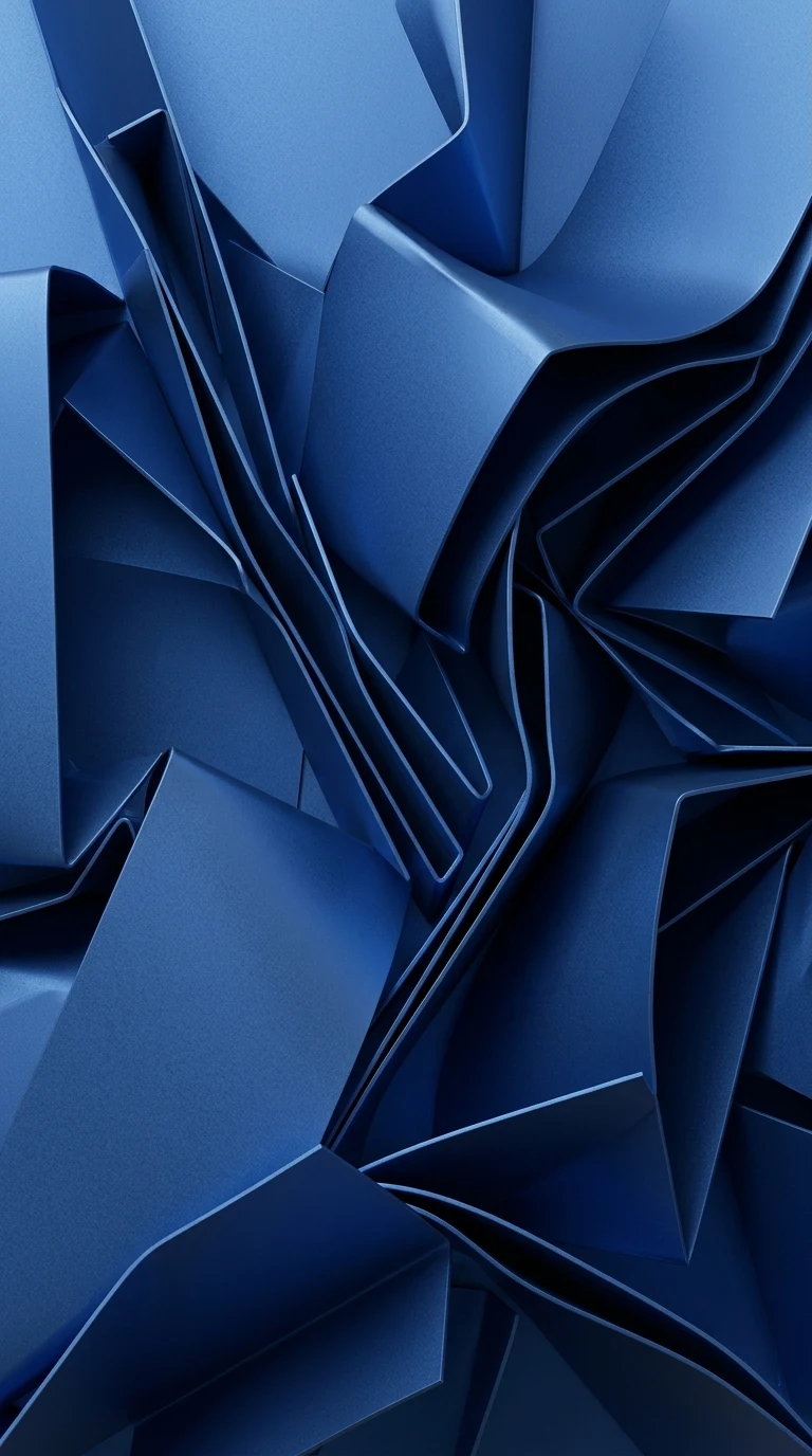 Abstract Folds of Anodized Cobalt Blue Aluminum - Free 8K and 4K mobile Wallpaper Background