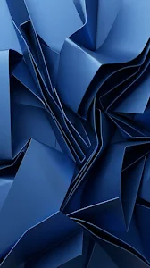 Abstract Folds of Anodized Cobalt Blue Aluminum