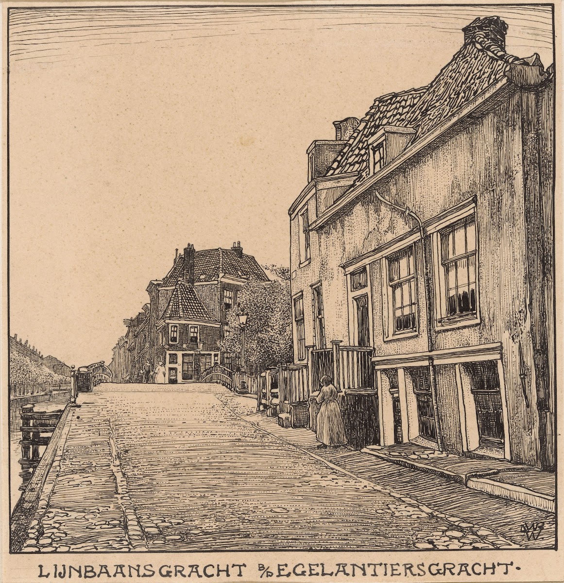De Lijnbaansgracht bij de Egelantiersgracht te Amsterdam 20th century