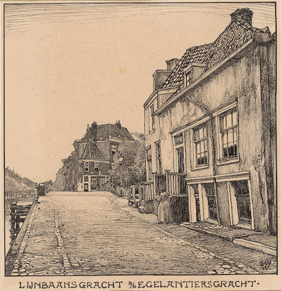 De Lijnbaansgracht bij de Egelantiersgracht te Amsterdam 20th century