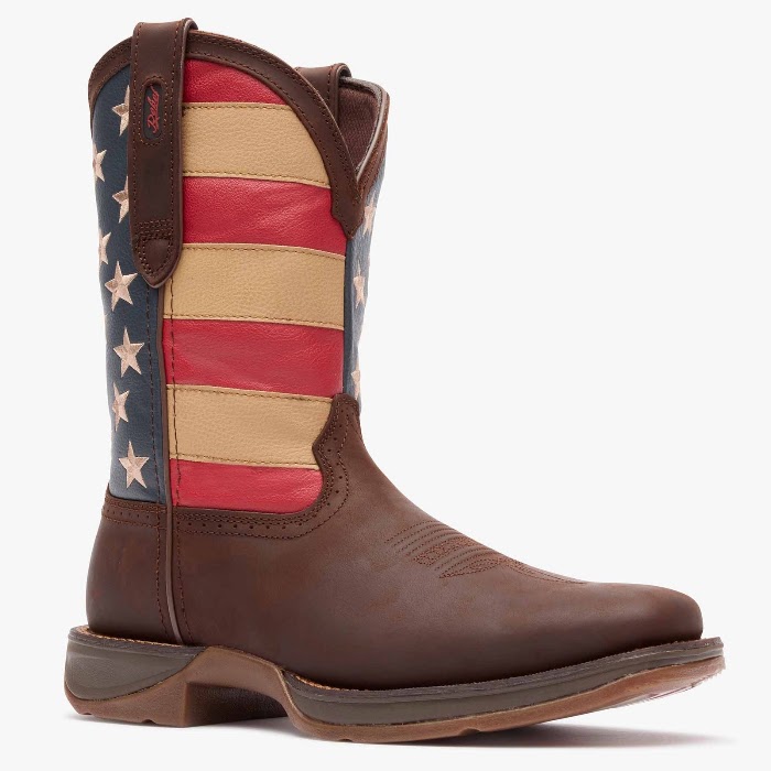 Rebel Patriotic Pull-On Western Flag Boot
