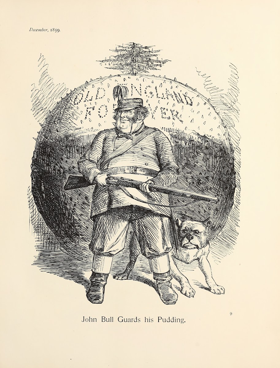 John Bull Guards his Pudding 1859
