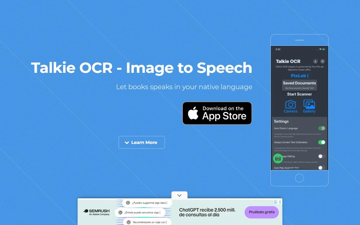 Captura de Talkie OCR - Image to Speech