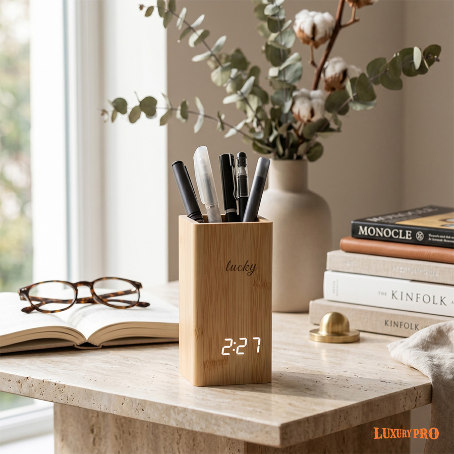 Calendar electronic pen holder
