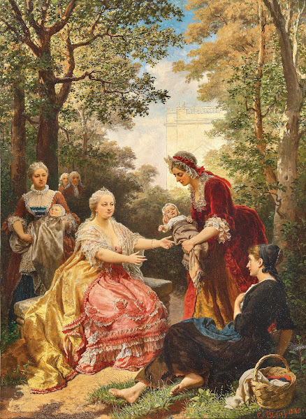 Empress Maria Theresa Taking Care of the Infant of a Poor Woman in the Garden of