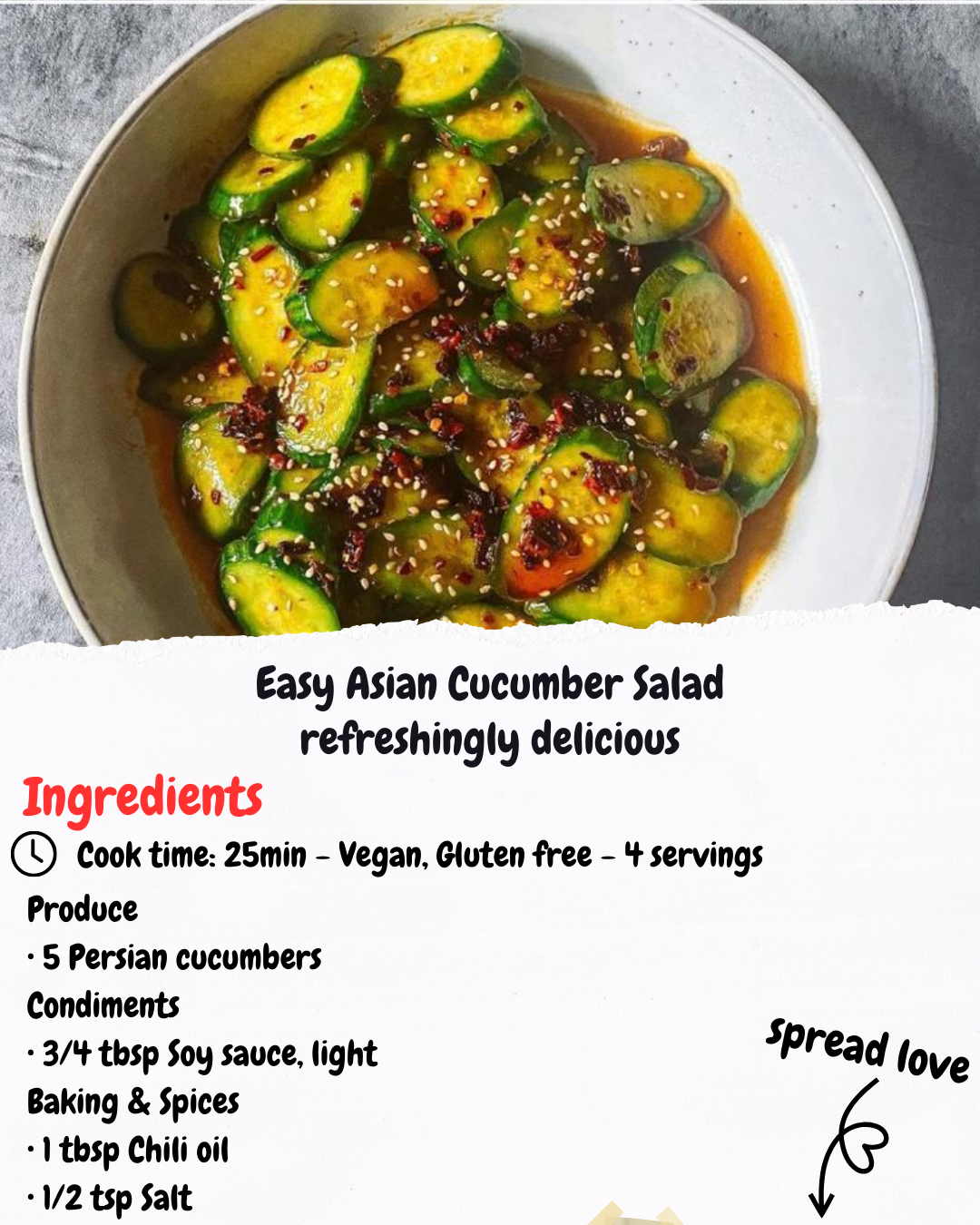 Easy Asian Cucumber Salad refreshingly delicious