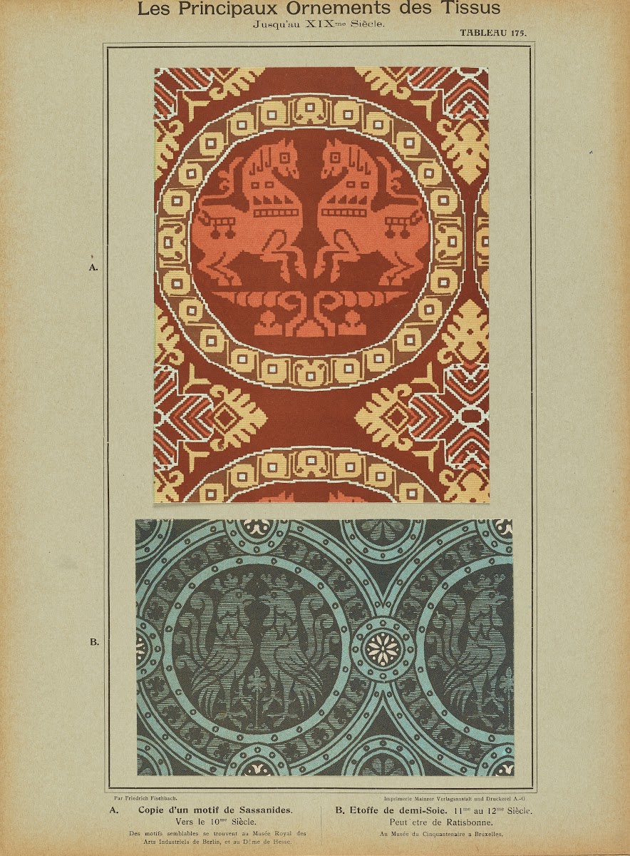 Les principaux ornaments des tissus jusquau XIXme siecle Pl13 1902