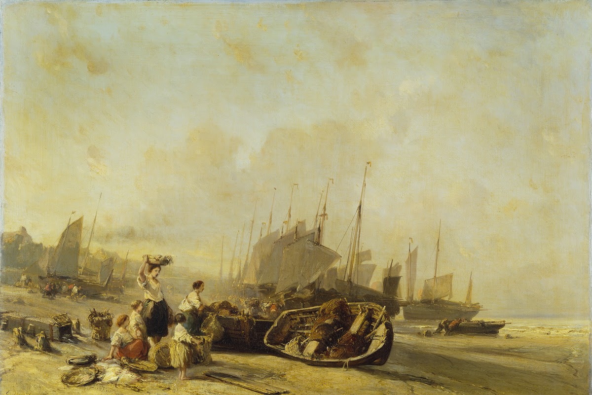 Boats on the Shore at Calais 1851