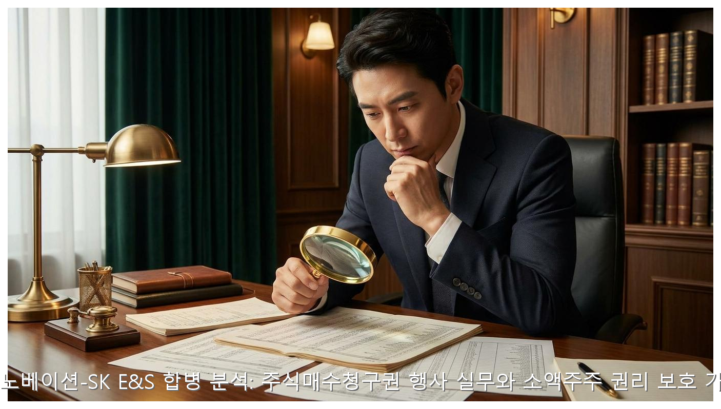 SK이노베이션-SK E&S 합병 분석: 주식매수청구권 행사 실무와 소액주주 권리 보호 가이드 핵심 안내 및 분석 인포그래픽 (5)