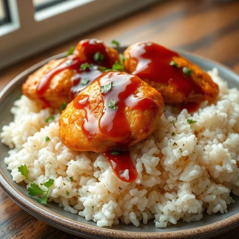 Honey BBQ Chicken & Rice Easy Family Dinner – Quick Homemade Comfort finished