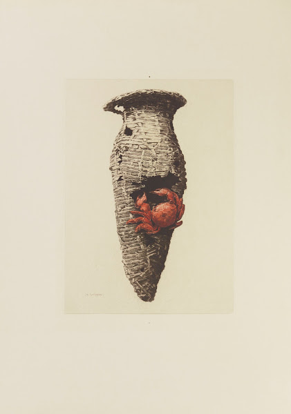 Porte bouquet en bronze décoré dun crabe laqué au feu collection Louis Gonse 188