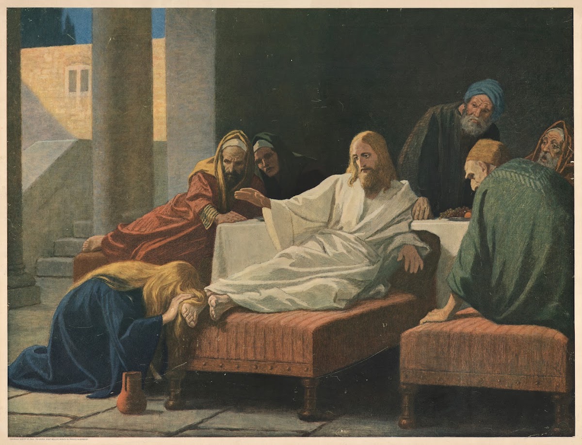 The woman wipes Jesus feet with her hair 1933