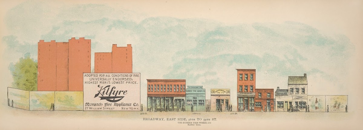 Broadway East Side 56th to 59th St 1899