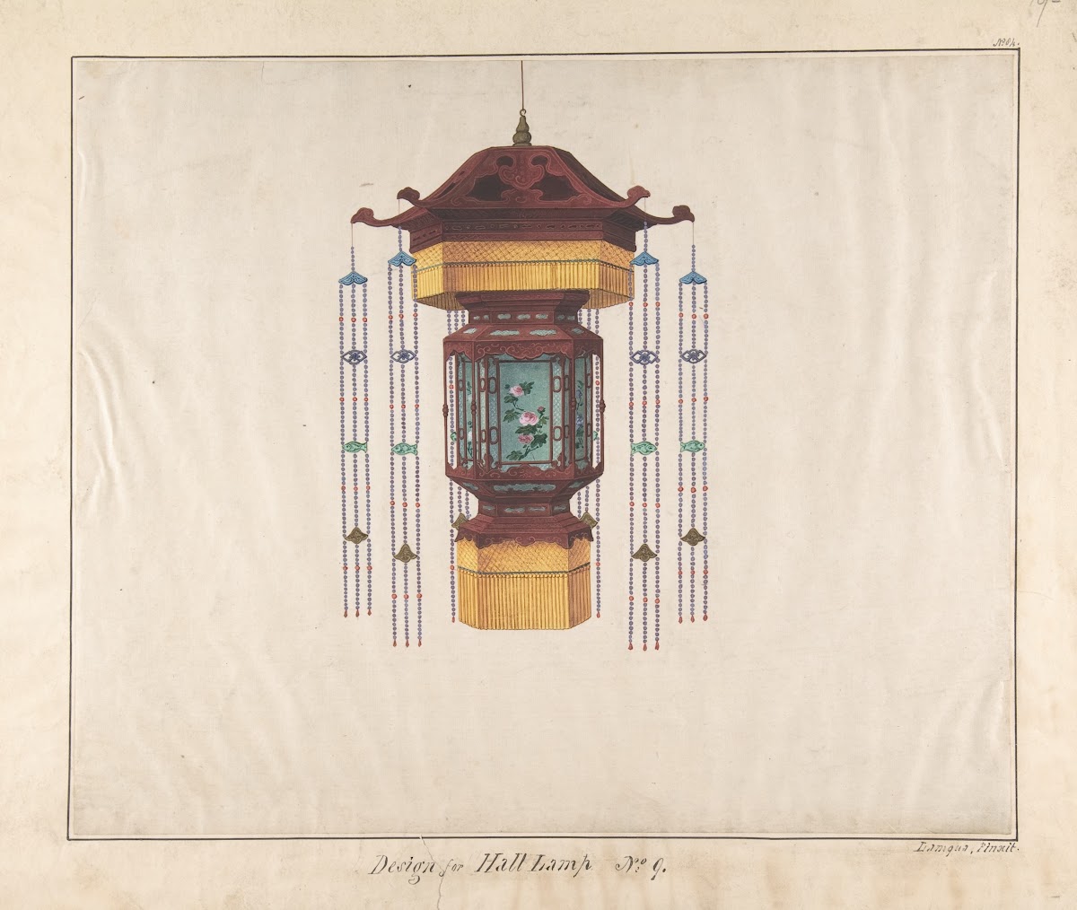 Design for Hall Lamp No9 ca 1845