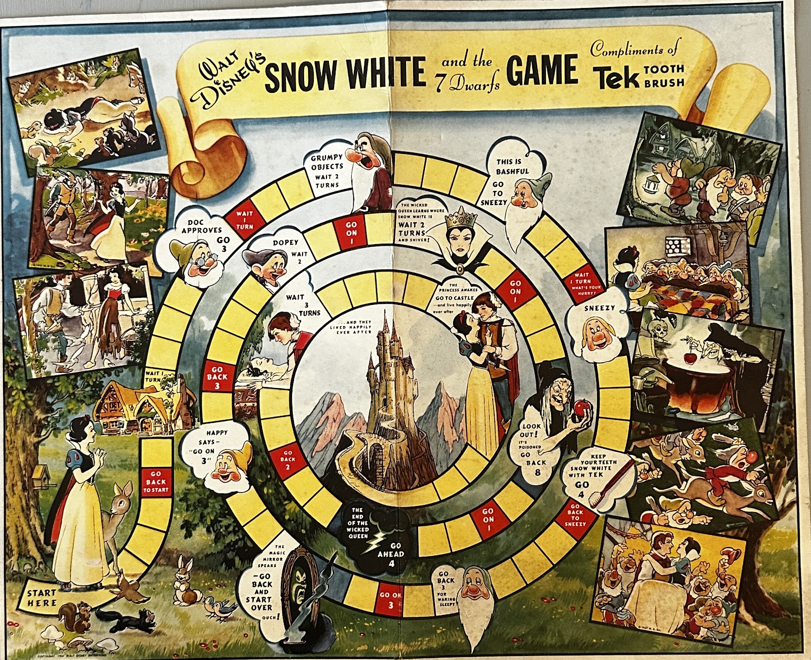 The Tek Toothbrush Snow White Game: A 1937 Premium From Disney’s First Feature
