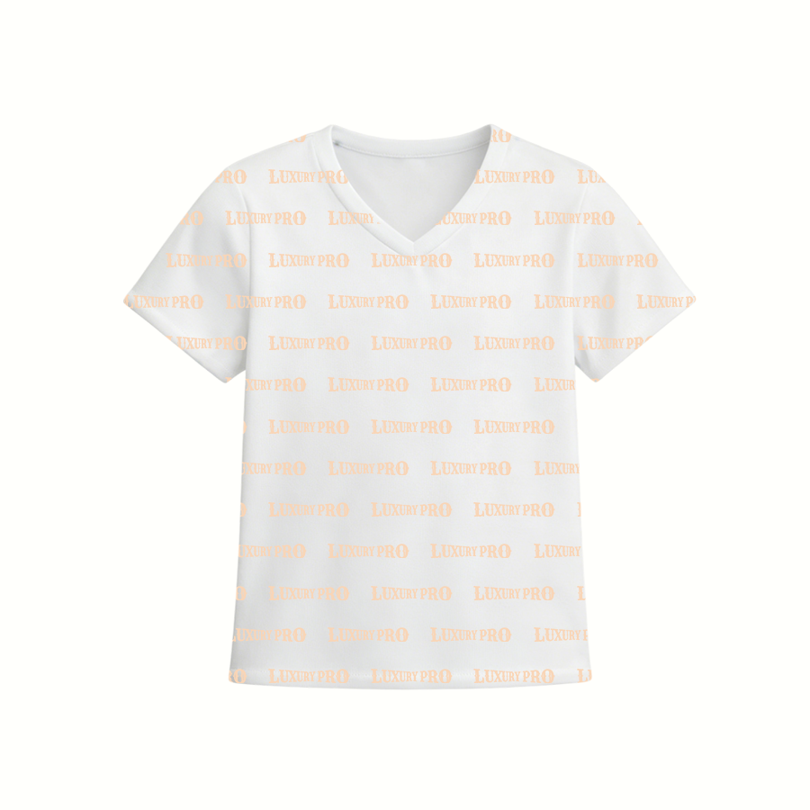 AOP Children's V neck T shirt