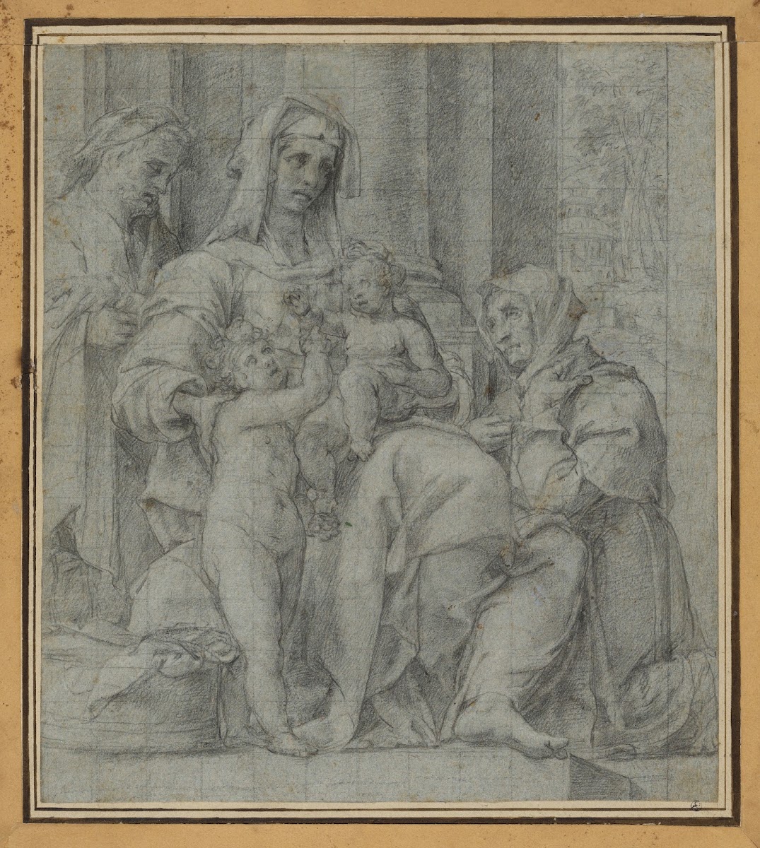 Holy Family with Saint John the Baptist Adored by an Unidentified Figure 1590s