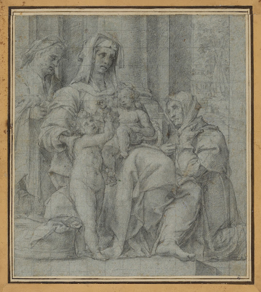 Holy Family with Saint John the Baptist Adored by an Unidentified Figure 1590s