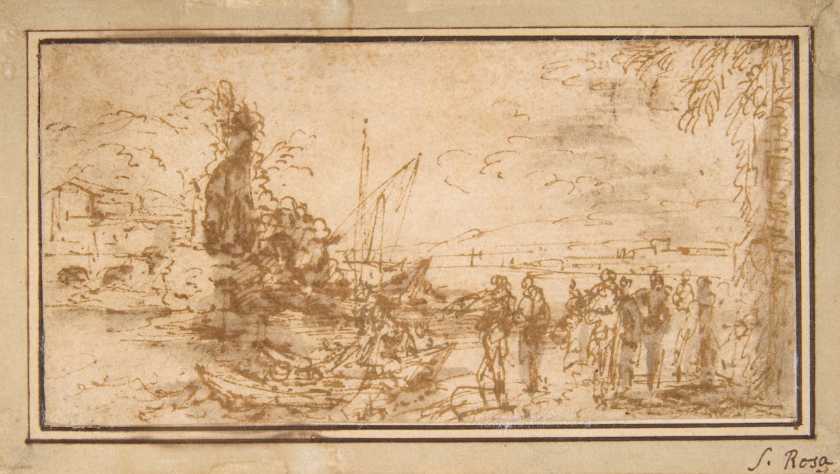 Marine landscape with figures 161573