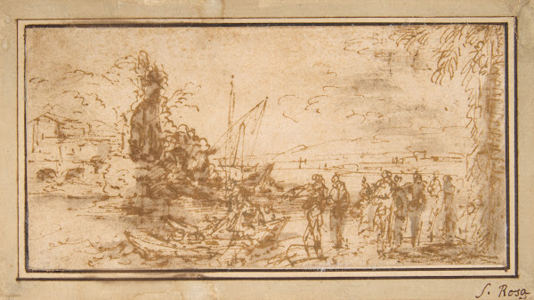 Marine landscape with figures 161573